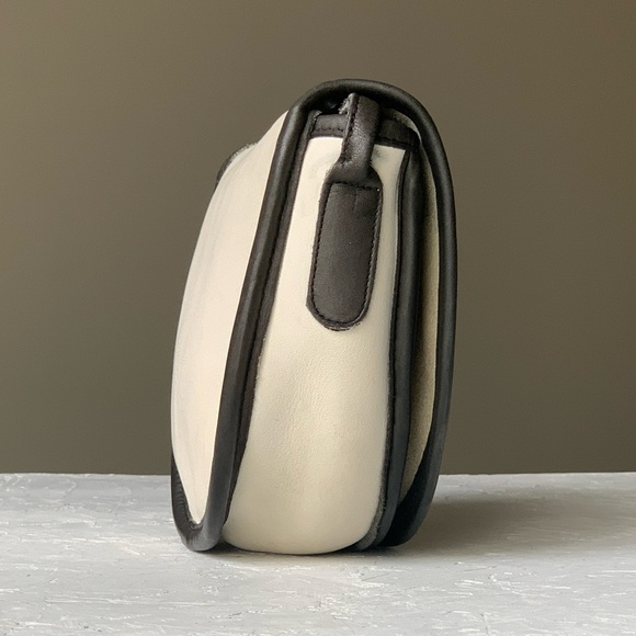 Parchment/Navy Nautical Mini Bag (6825) | Vintage Coach Crossbody Shoulder Purse - Picture 4 of 15